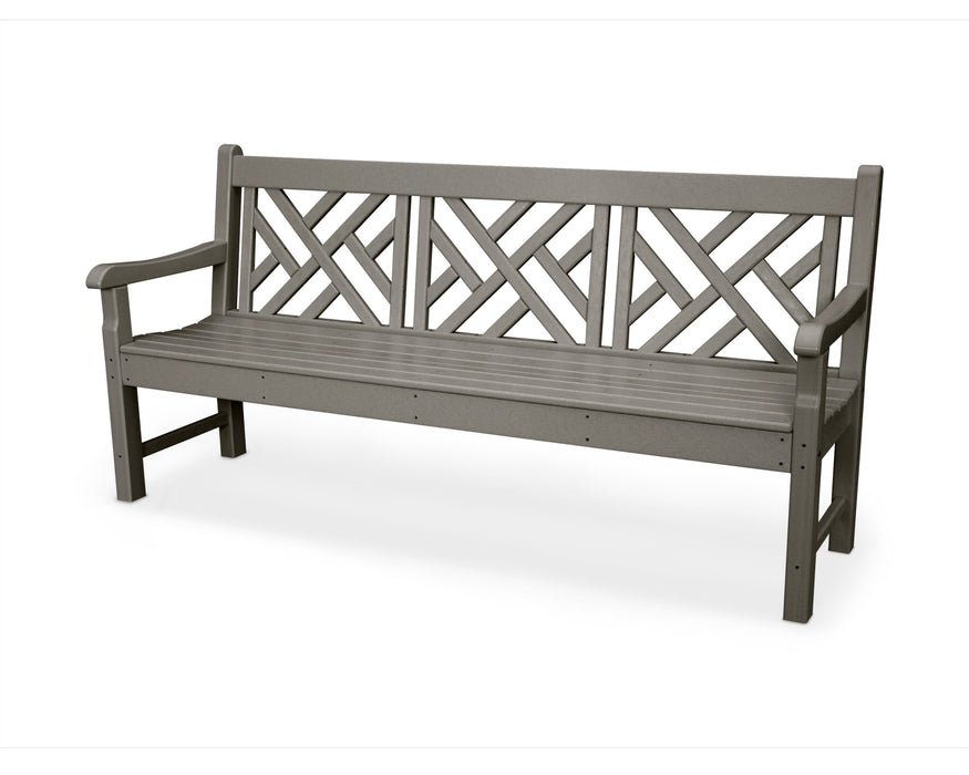 POLYWOOD Rockford 72" Chippendale Bench in Slate Grey