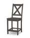 POLYWOOD Braxton Counter Side Chair in Vintage Coffee