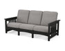 POLYWOOD Mission Sofa in Black with Grey Mist fabric