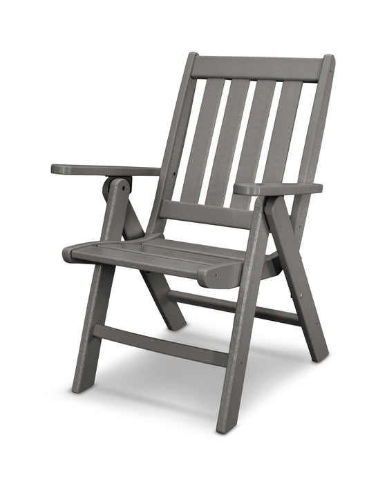 POLYWOOD Vineyard Folding Dining Chair in Slate Grey
