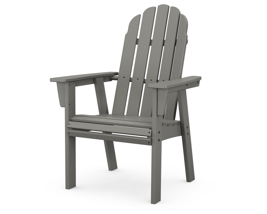 POLYWOOD Vineyard Curveback Adirondack Dining Chair in Slate Grey