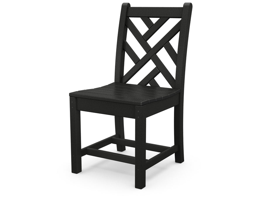 POLYWOOD Chippendale Dining Side Chair in Black