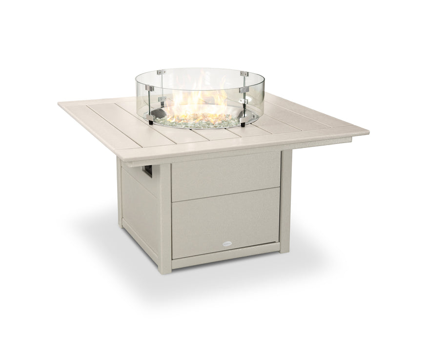 POLYWOOD Square 42" Fire Pit Table in Sand