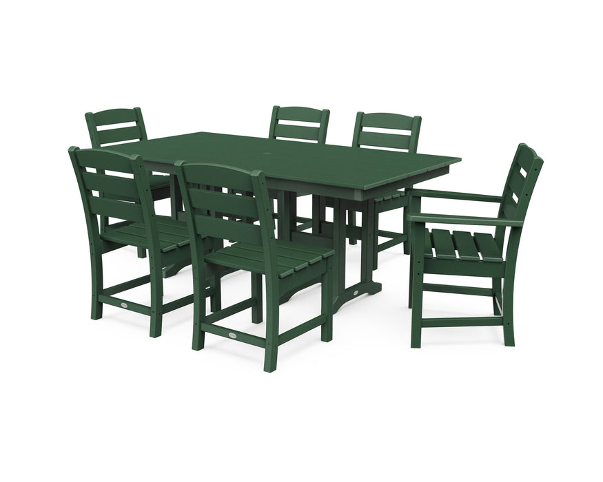 POLYWOOD Lakeside 7-Piece Farmhouse Dining Set in Green