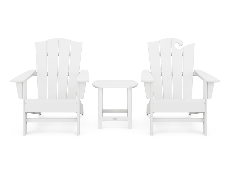 POLYWOOD Wave Collection 3-Piece Set in White