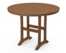 POLYWOOD Nautical Trestle 48" Round Counter Table in Teak