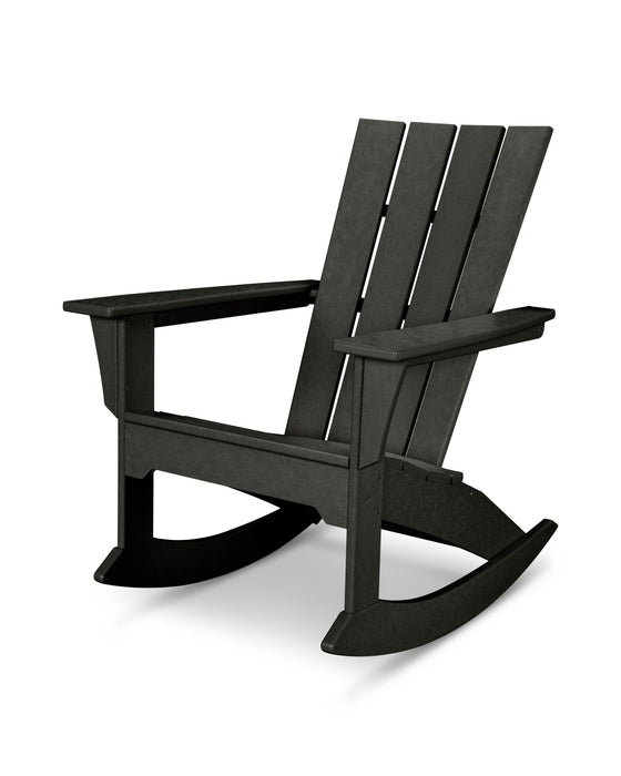 POLYWOOD Quattro Adirondack Rocking Chair in Black
