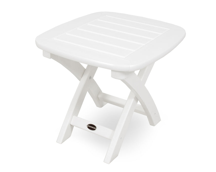 POLYWOOD Nautical 21" x 18" Side Table in White