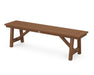POLYWOOD Rustic Farmhouse 60" Backless Bench in Teak