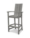 POLYWOOD Modern Adirondack Bar Chair in Slate Grey
