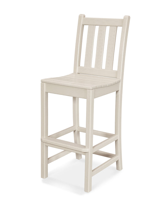POLYWOOD Traditional Garden Bar Side Chair in Sand