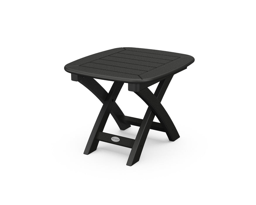 POLYWOOD Nautical 21" x 18" Side Table in Black