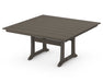 POLYWOOD Farmhouse Trestle 59" Dining Table in Vintage Coffee