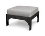 POLYWOOD Vineyard Deep Seating Ottoman in Vintage Coffee with Natural fabric