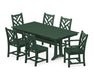 POLYWOOD Chippendale 7-Piece Farmhouse Dining Set in Green