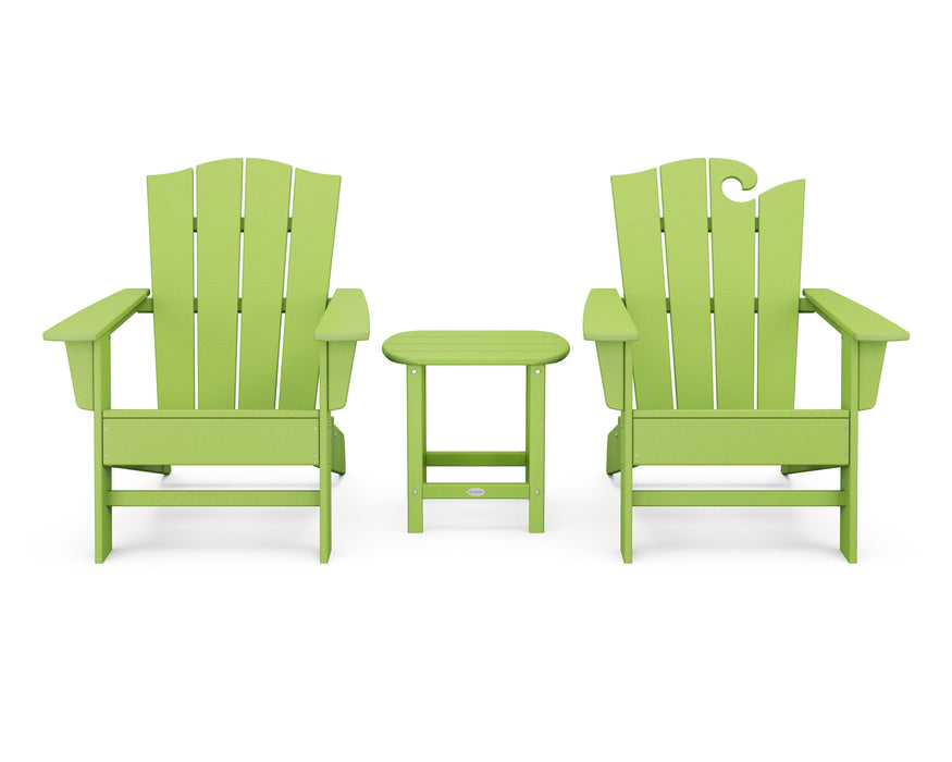 POLYWOOD Wave Collection 3-Piece Set in Lime
