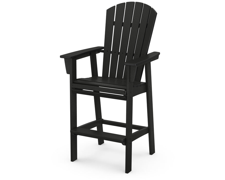 POLYWOOD® Nautical Curveback Adirondack Bar Chair in Black
