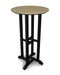 POLYWOOD Contempo 24" Round Bar Table in Black / Sand