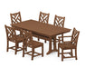 POLYWOOD Chippendale 7-Piece Farmhouse Dining Set in Teak