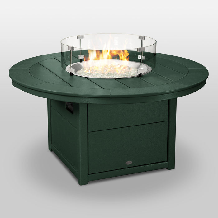 POLYWOOD Round 48" Fire Pit Table in Green