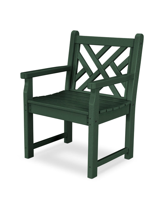POLYWOOD Chippendale Garden Arm Chair in Green