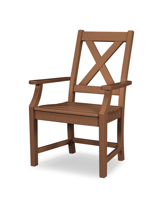 POLYWOOD Braxton Dining Arm Chair in Teak