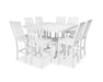 POLYWOOD Vineyard 9-Piece Nautical Trestle Bar Set in White