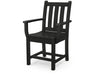 POLYWOOD Traditional Garden Dining Arm Chair in Black