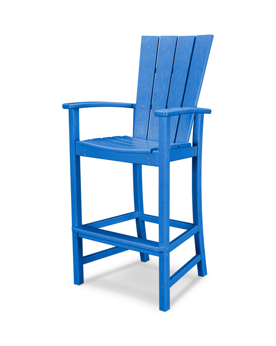 POLYWOOD Quattro Adirondack Bar Chair in Pacific Blue
