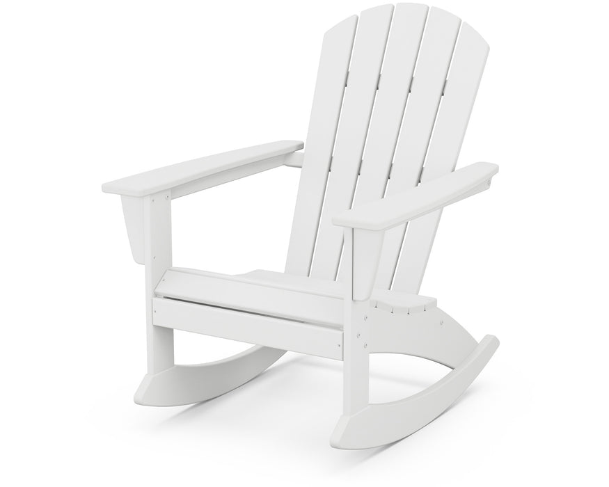 POLYWOOD® Nautical Adirondack Rocking Chair in White