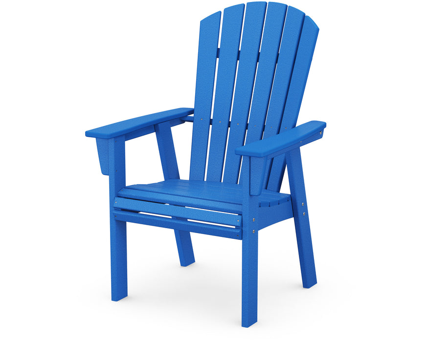 POLYWOOD Nautical Curveback Adirondack Dining Chair in Pacific Blue