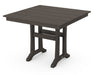 POLYWOOD Farmhouse Trestle 37" Dining Table in Vintage Coffee