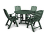 POLYWOOD Nautical 5-Piece Dining Set in Green
