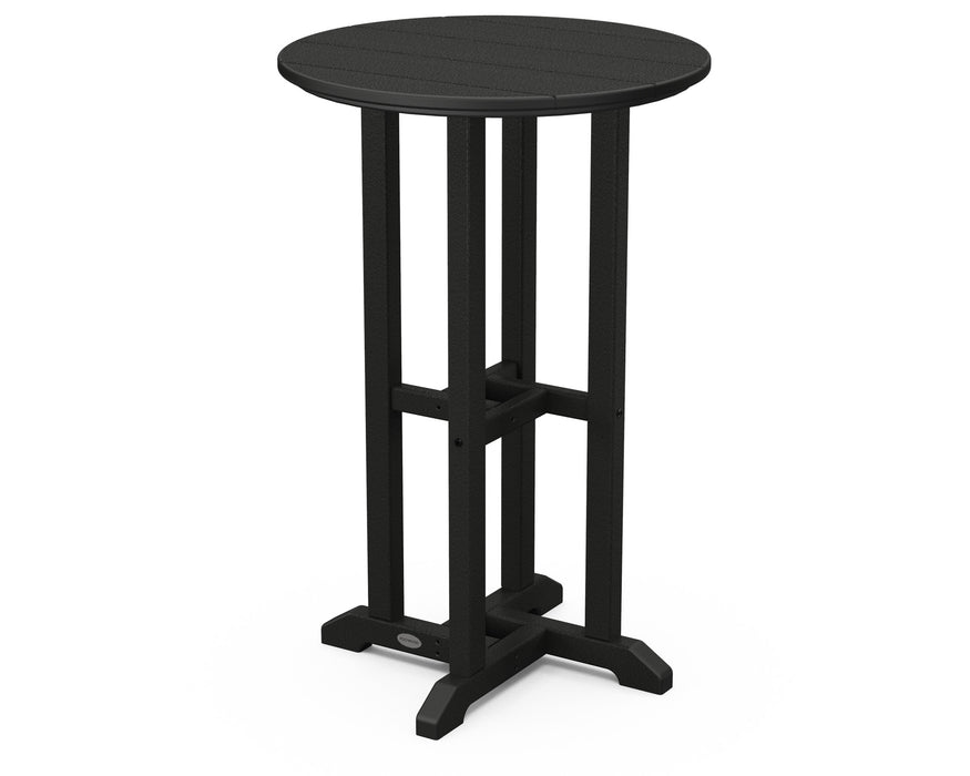 POLYWOOD Traditional 24" Round Counter Table in Black