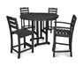 POLYWOOD La Casa 5-Piece Counter Dining Set in Black