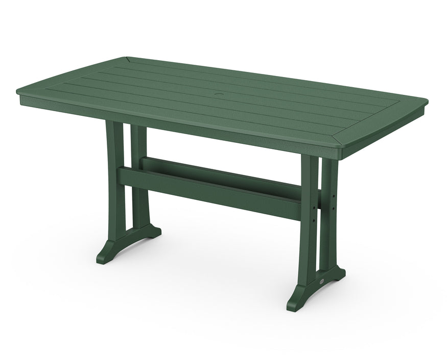POLYWOOD Nautical Trestle 38" x 73" Counter Table in Green