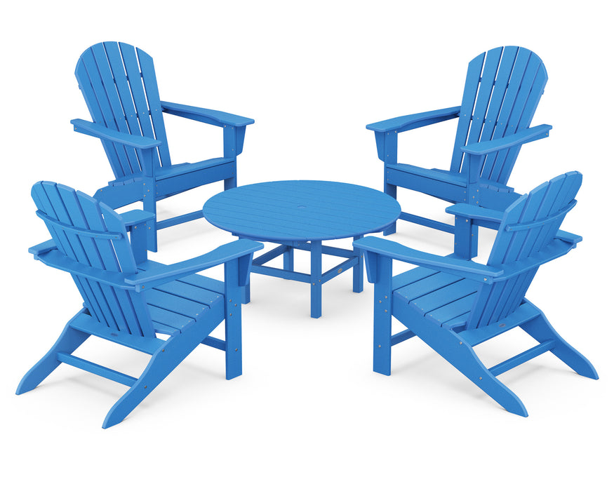 POLYWOOD South Beach 5-Piece Conversation Group in Pacific Blue