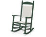 POLYWOOD Jefferson Woven Rocking Chair in Green / White Loom