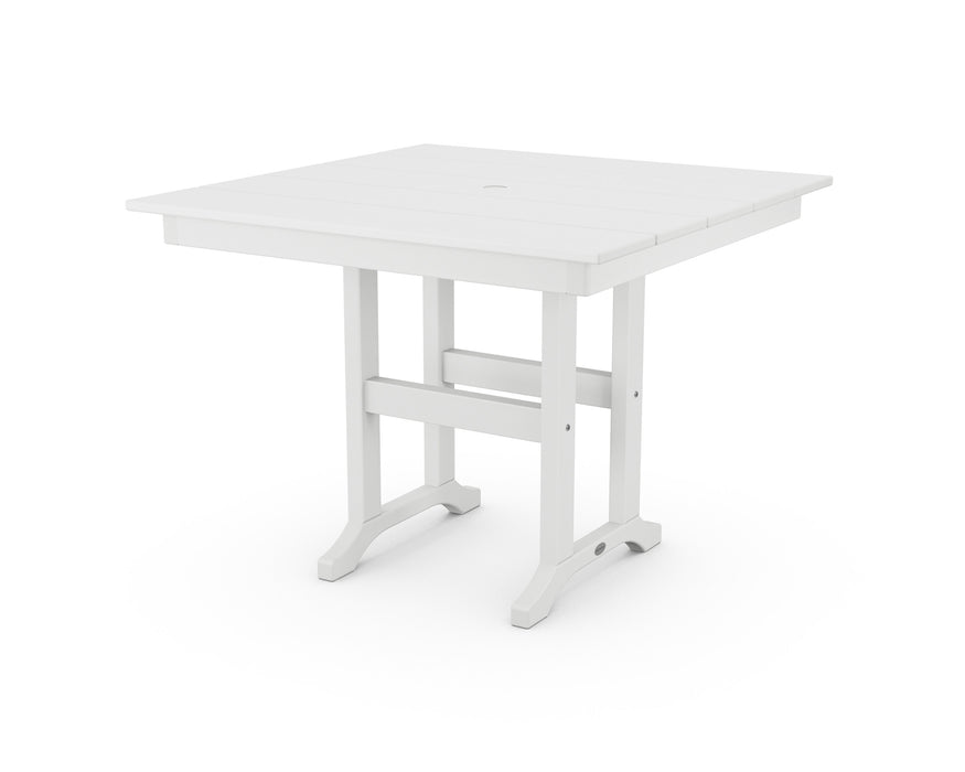 POLYWOOD Farmhouse 37" Dining Table in White