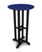 POLYWOOD Contempo 24" Round Bar Table in Black / Pacific Blue