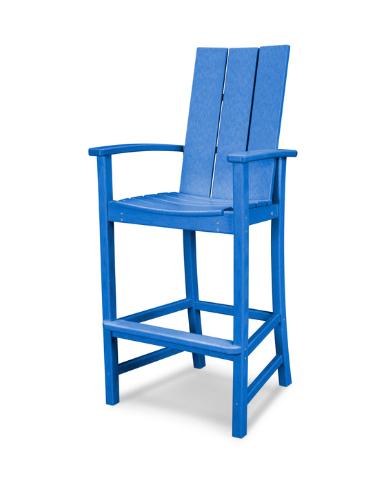 POLYWOOD Modern Adirondack Bar Chair in Pacific Blue