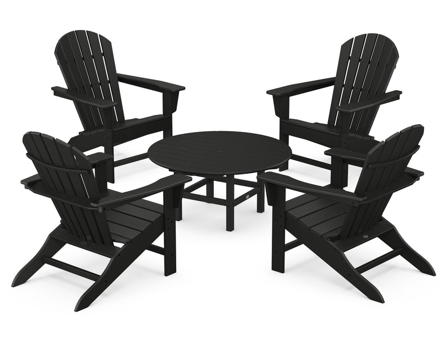 POLYWOOD South Beach 5-Piece Conversation Group in Black