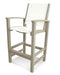 POLYWOOD Coastal Bar Chair in Sand with White fabric