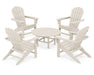 POLYWOOD South Beach 5-Piece Conversation Group in Sand
