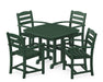 POLYWOOD La Casa Café 5-Piece Arm Chair Dining Set in Green
