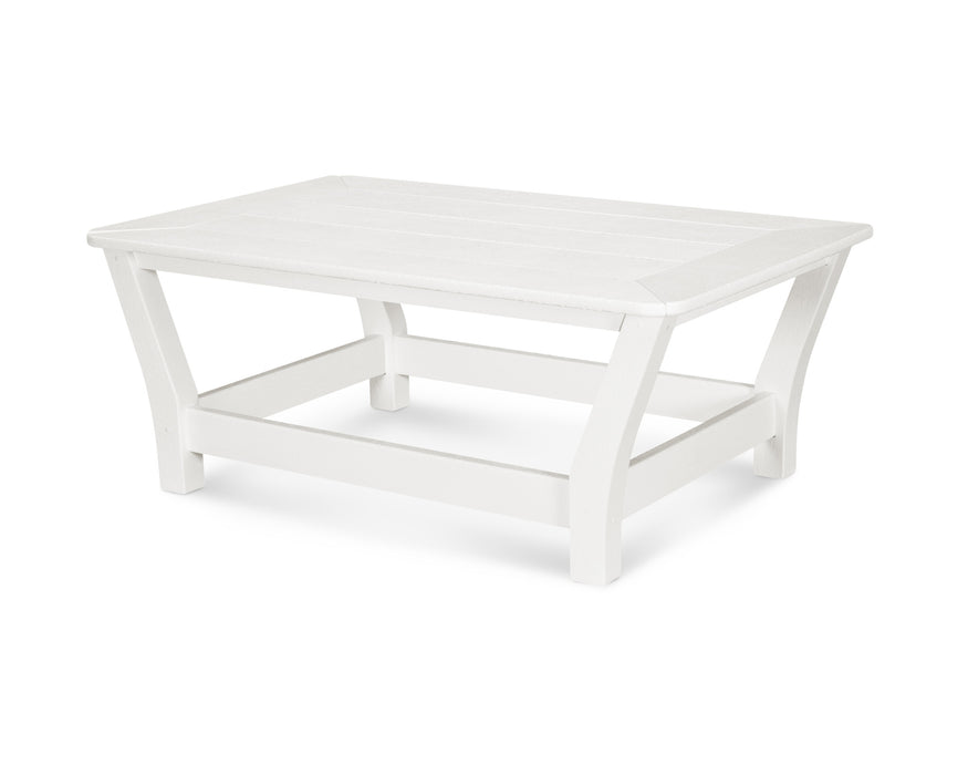 POLYWOOD Harbour Slat Coffee Table in Vintage White