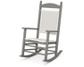 POLYWOOD Jefferson Woven Rocking Chair in Grey / White Loom