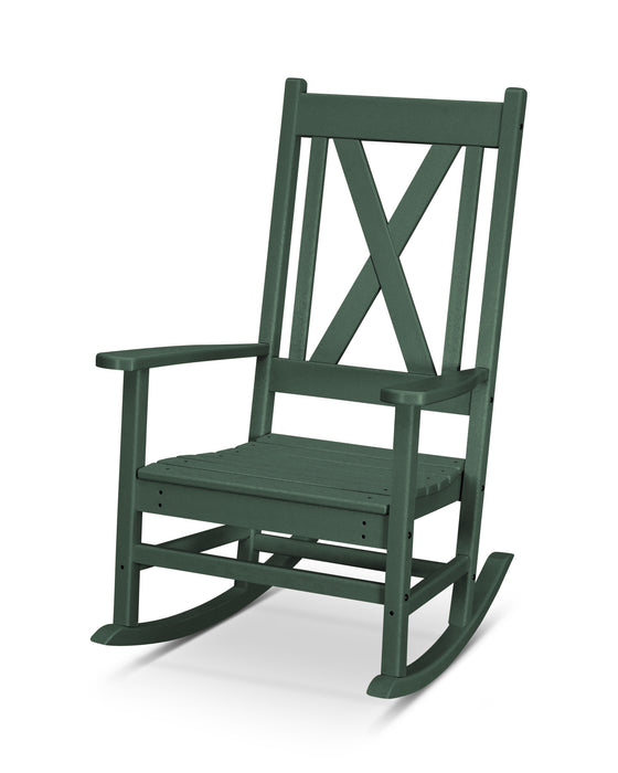 POLYWOOD Braxton Porch Rocking Chair in Green