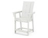 POLYWOOD® Modern Curveback Adirondack Counter Chair in Vintage White