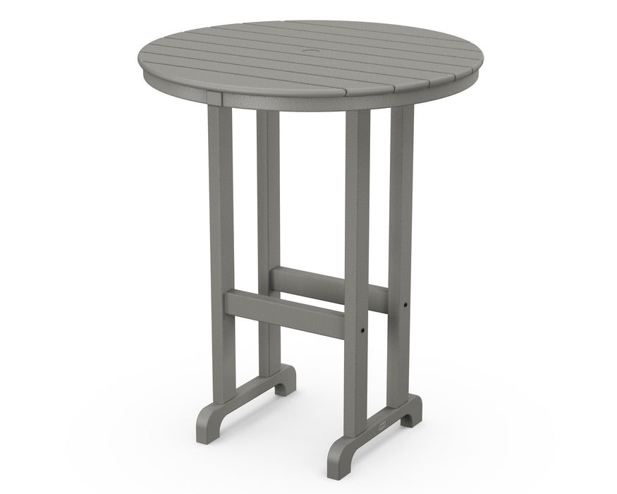 POLYWOOD Round 36" Bar Table in Slate Grey